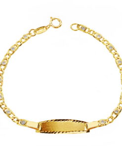 Esclava bebé con circonitas. Oro 18 kilates