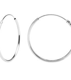 Pendientes plata aro 37 mm.