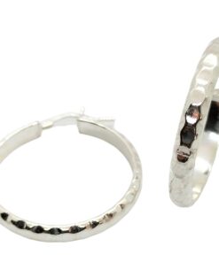 Pendiente aro labrado 30 mm.