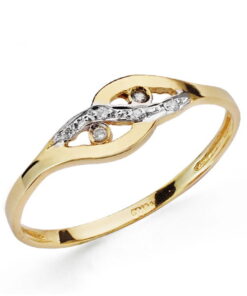 Anillo de oro con circonitas