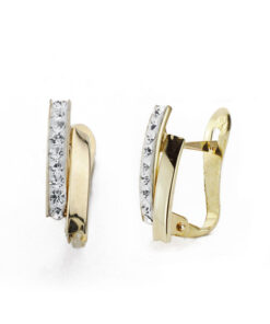 Pendientes de cierre circonitas 9k para mujer