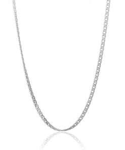 Cadena plata rombo-doble 45cm.