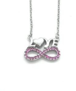 Gargantilla plata infinito con love