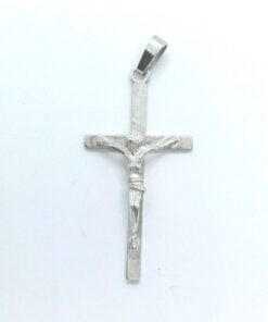 Cruz plata con cristo