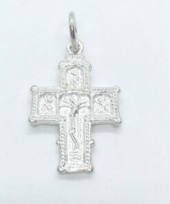 Cruz plata ley con Cristo