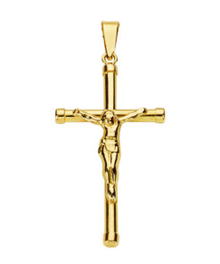 Cruz oro amarillo con cristo