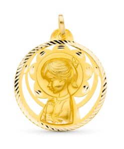 Medalla oro Virgen niña