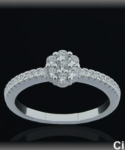 Anillo plata flor con circonitas