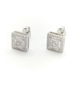 Pendientes plata rodiada circonitas