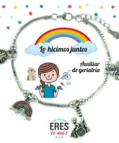 Pulsera plata Auxiliar de Geriatría