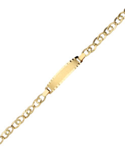 Esclava Comunión eslabón doble, para niños. Oro 18 kilates