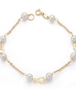 Pulsera oro Comunión perla