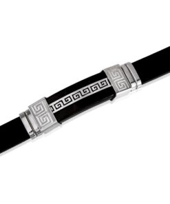 Pulsera acero y caucho