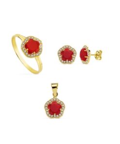 Conjunto oro de ley de 18 quilates