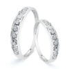 Alianzas boda oro blanco con circonitas