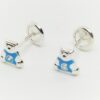 Pendientes plata Osito azul