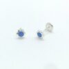Pendientes plata flor azul