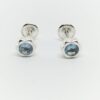 Pendientes flor piedra azul