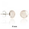 Pendientes perla cultivada 6mm.