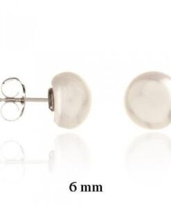 Pendientes perla cultivada 6mm.