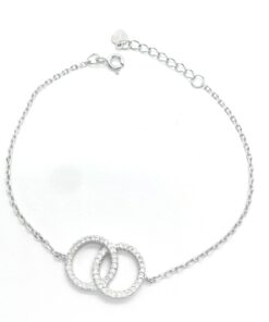 Pulsera circulos entrelazados con circonitas
