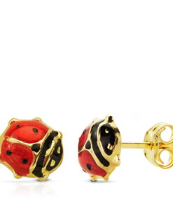 Pendientes mariquitas oro 9quilates