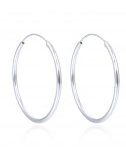 Pendiente plata aro 25 mm.