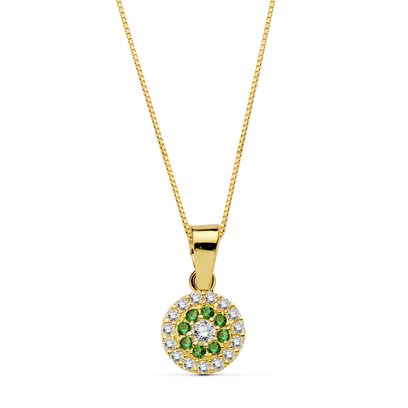 Juego oro 18 k esmeraldas y circonitas - Imagen 4