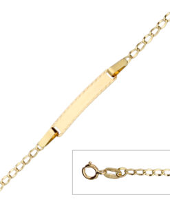 Esclava bebé eslabón barbado. Oro 18k