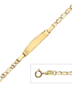 Esclava bebé modelo ancla oro 18 kilates