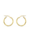 Pendientes aro tallados 19x2mm, oro18K