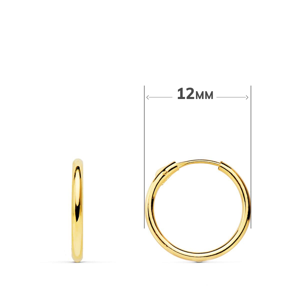 Pendientes aro con estrella oro 18k - Imagen 4