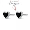 Pendientes plata corazón esmaltado