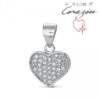 Colgante plata rodiada corazón