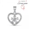 Colgante plata corazón circonitas