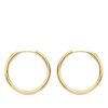 Pendientes de aro 18 x 1.5 mm, oro 18K