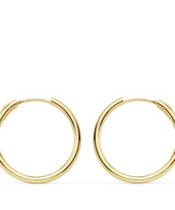 Pendientes de aro 18 x 1.5 mm, oro 18K