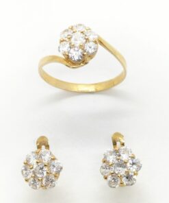 Juego mujer oro circonitas