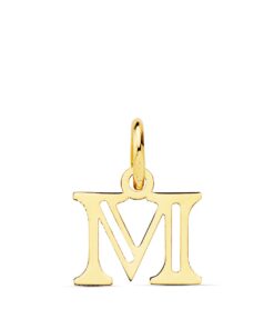 Colgante oro letra M