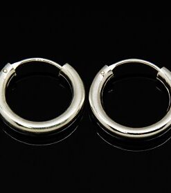 Pendientes aro plata 18x3mm.