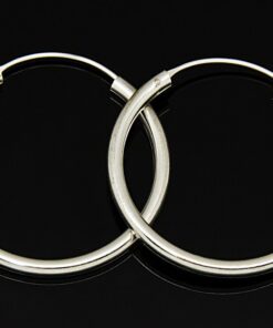 Pendientes plata aro 50x3mm.