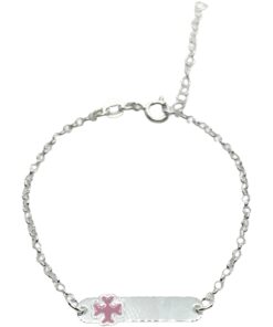 Esclava plata cruz niña