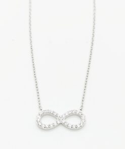 Gargantilla plata infinito circonitas