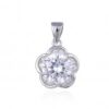 Colgante plata flor circonita