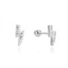 Pendientes plata rayo piedras