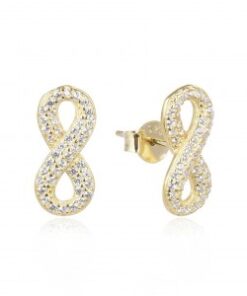 Pendientes plata chapada infinito