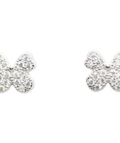 Pendientes plata mariposa circonitas