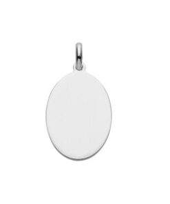 Chapa plata lisa ovalada