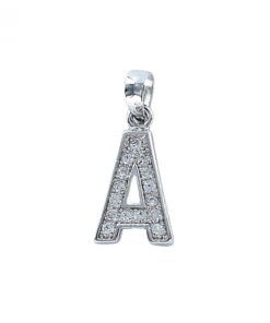Colgante plata letra A