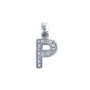 Colgante plata letra P